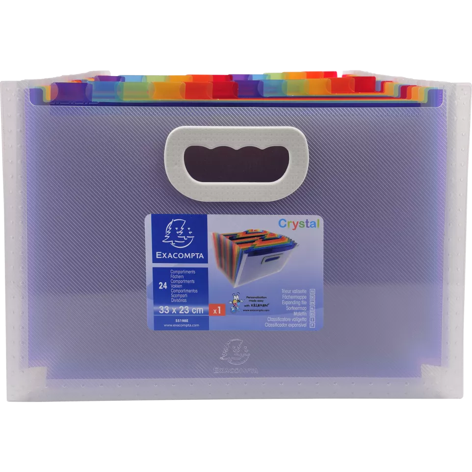 Sorteermap PP CRYSTAL handvat 24vak-/...