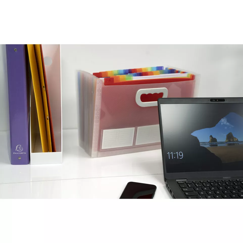 Sorteermap PP CRYSTAL handvat 24vak-/...