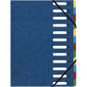 Trieur HARMONIKA® à fenêtres avec élastiques véritable carte lustrée 12 compartiments/ Pce