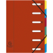 Sorteermap Harmonika- vensters 6 vak rood/ St.