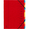 Sorteermap elastoslu-iting 12 vak rood/ St.