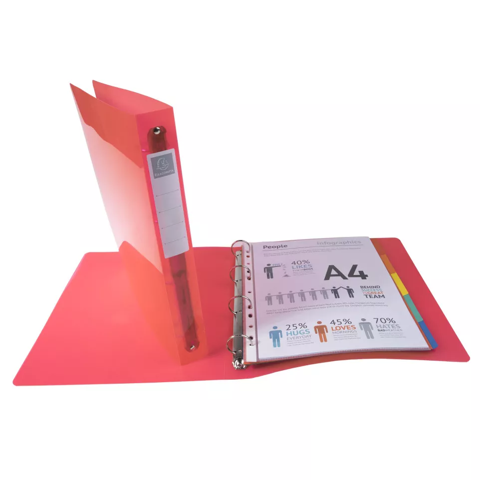 Ringmap PP IDERAMA A4+ 4R 30mm roze-/...
