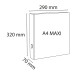Ring binder 4 D-ring of 50mm on the 3rd cover, PVC covering cardboard - Maxi A4 size/ Pc.