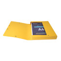 Klasseerdoos glansk.- rug 40mm  A4 geel/ St.