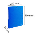 Klasseerdoos glansk.- rug 25mm  A4 blauw/ St.
