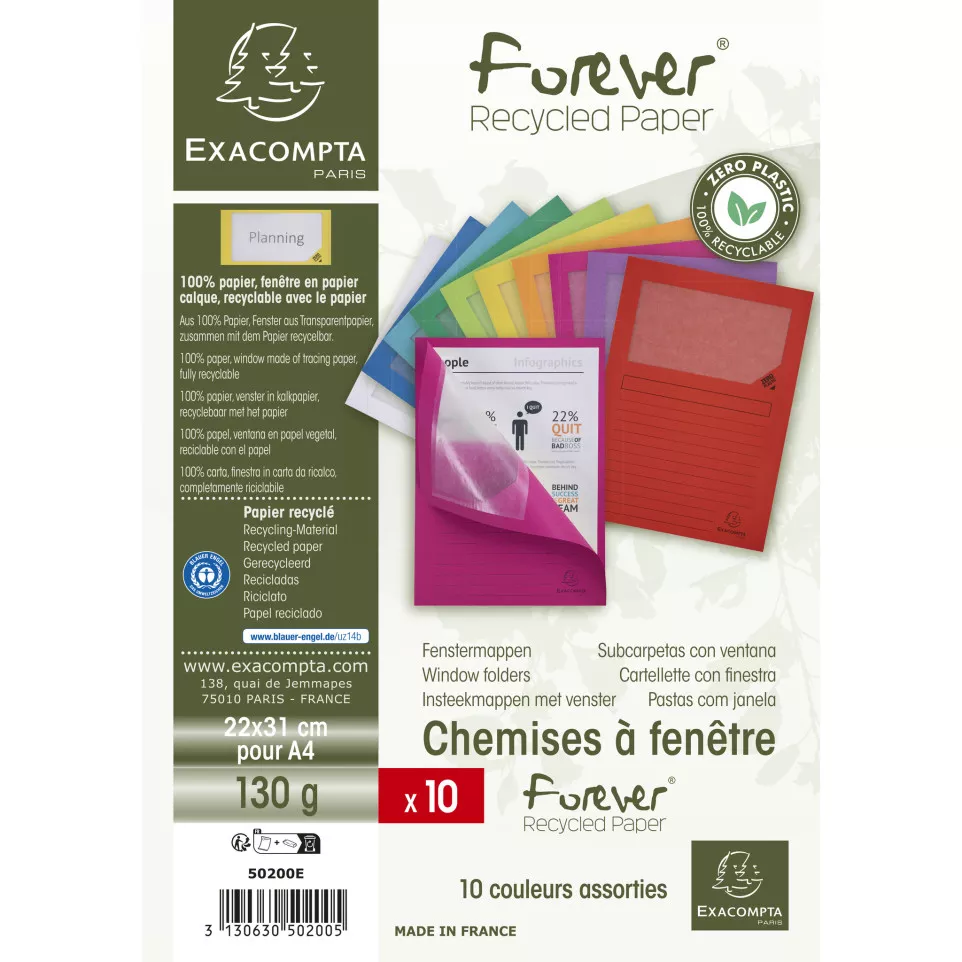 Pk 10 venstermappen-130g FOREVER...