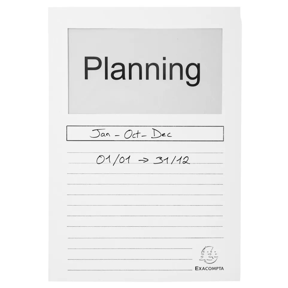 PK 100 venstermappen SUPER wit-/ St.