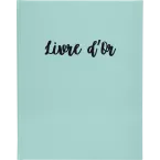 Gastenboek 100p goud- 27x22 AQUAREL groen/ St.