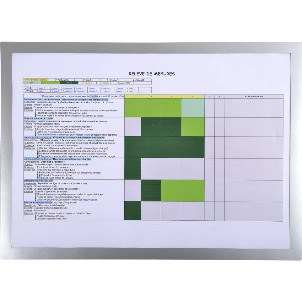 Magnetic Document holder A3 silver/ Pc.