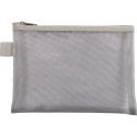 Nylon tas met zilver-kleurige rits A6/ St.