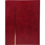 Postzegelalbum  64bl- 22 ,5x30,5cm rood/ St.