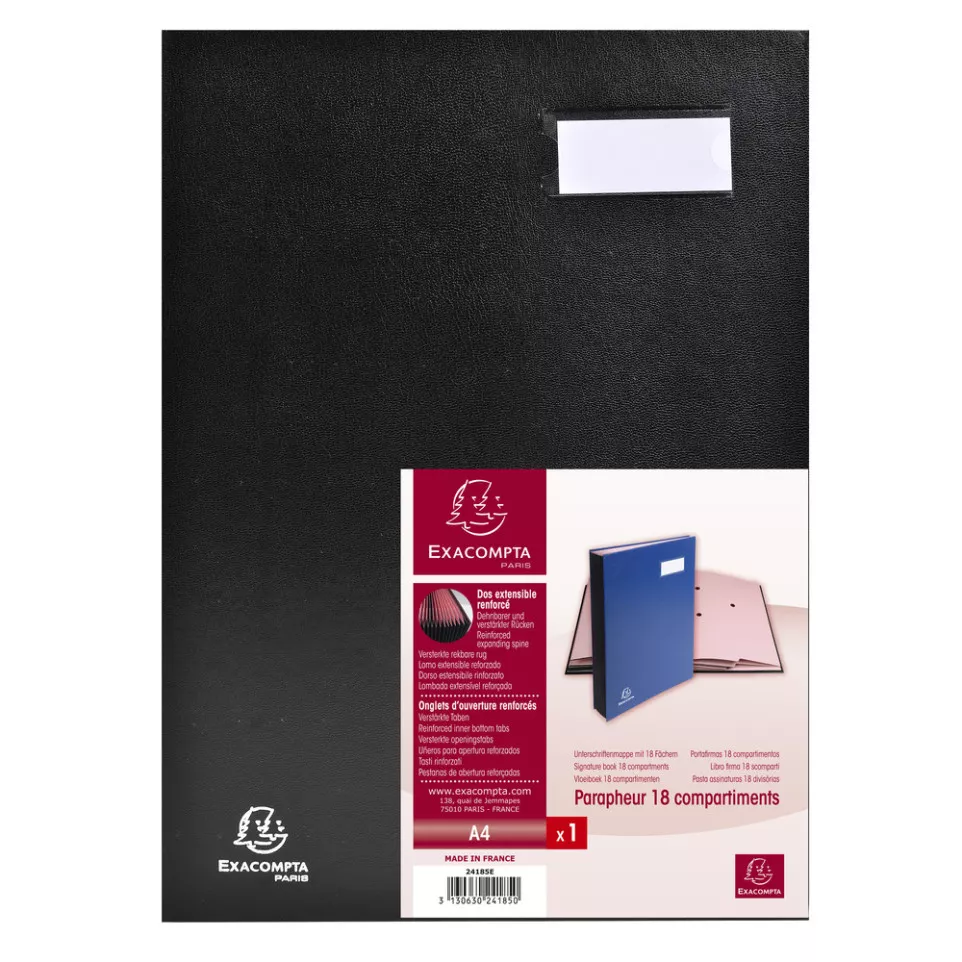 Handtekenmap DIRECTIE 20 Ind. zwart-/...