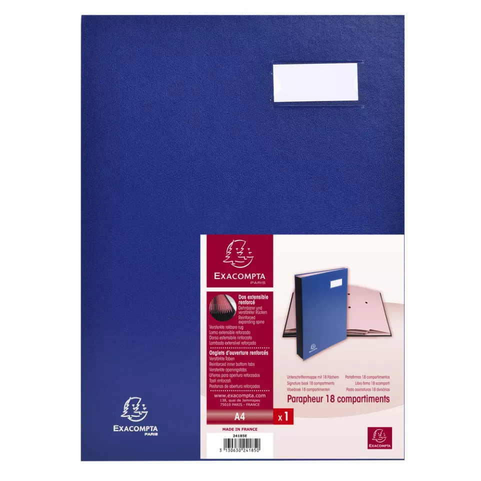 Handtekenmap DIRECTIE 18 Ind. Blauw-/...