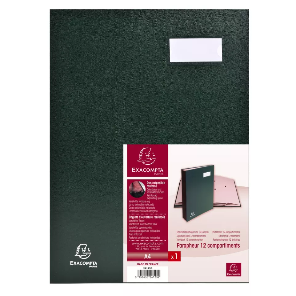 Handtekenmap DIRECTIE 12 Ind. groen-/...