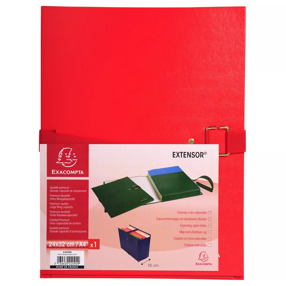 Map uitstrekbare rug EXTENSOR rood-/ St.