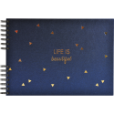 Wireb album 50p. black 32x22cm LIFE blue/ Pc.