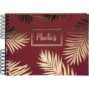 Fotoalb spir 50p.zwr-t 32x22cm PALMA rood/ St.