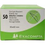 Doos met 50 Vlinderclips 50x60mm-/ St.