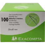 Box 100 Butterfly Paper Clips 30x40mm/ Pc.