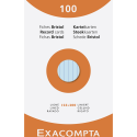 Exacompta Pack 100 Record Card 12.5x20cm Lined Ast/ Pc.