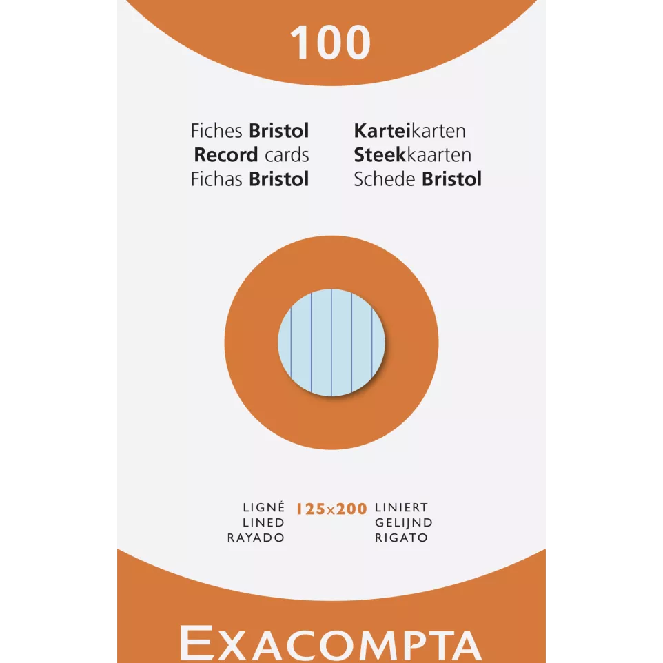 Exacompta Pack 100 Record Card...