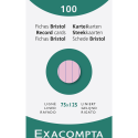 Exacompta Record Cards Pack 100 Blue 75X125 Lined/ Pc.