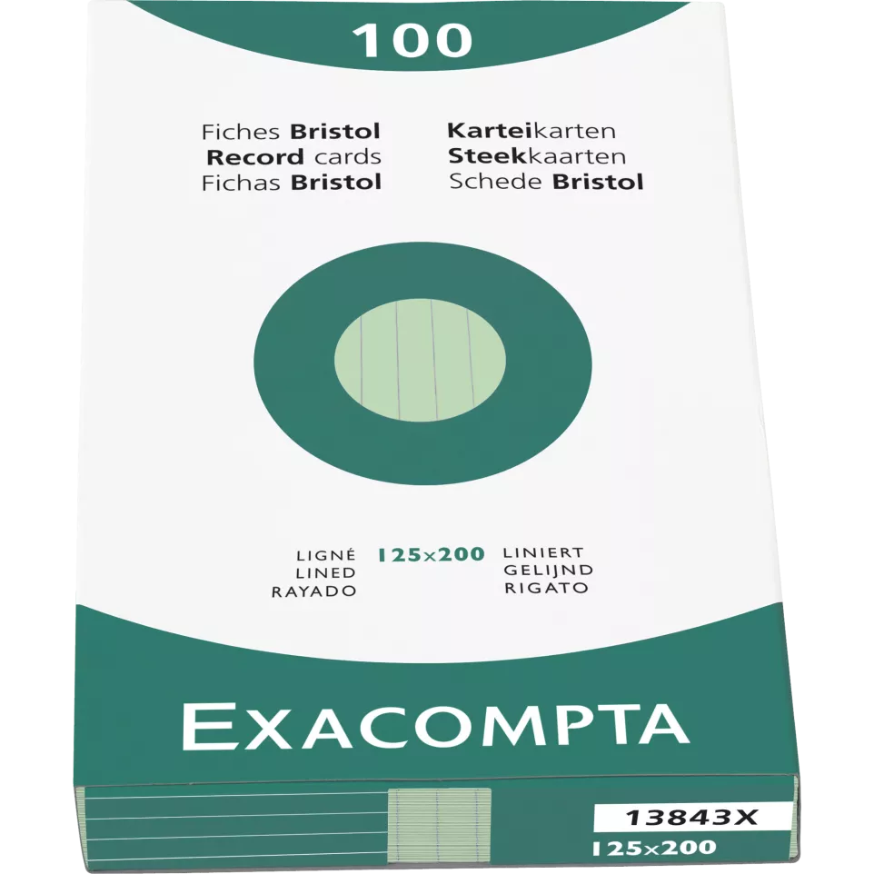 Exacompta Record Cards Pack 100 Blue...