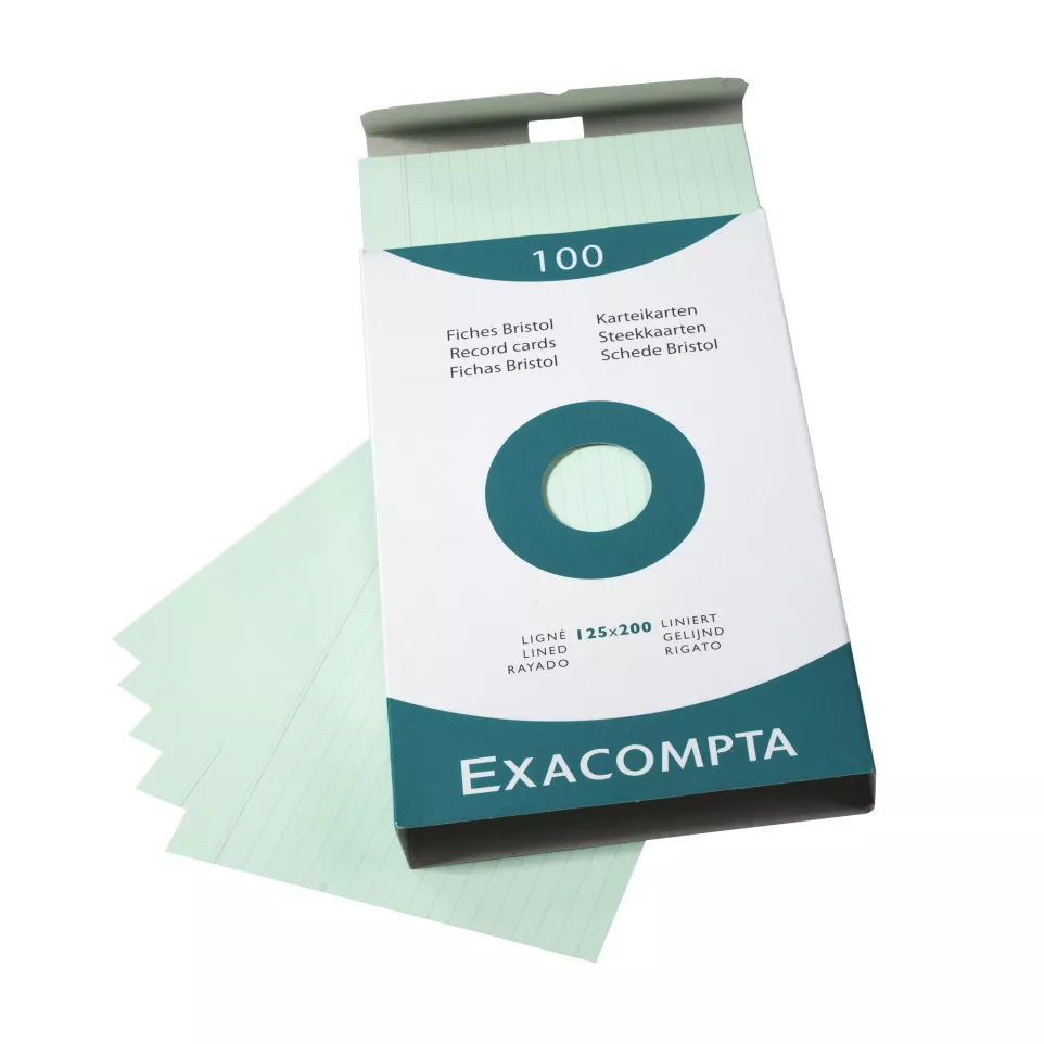 Exacompta Record Cards Pack 100 Blue...