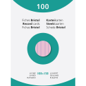 Étui de 100 fiches - bristol ligné non perforé 100x150mm/ Pce