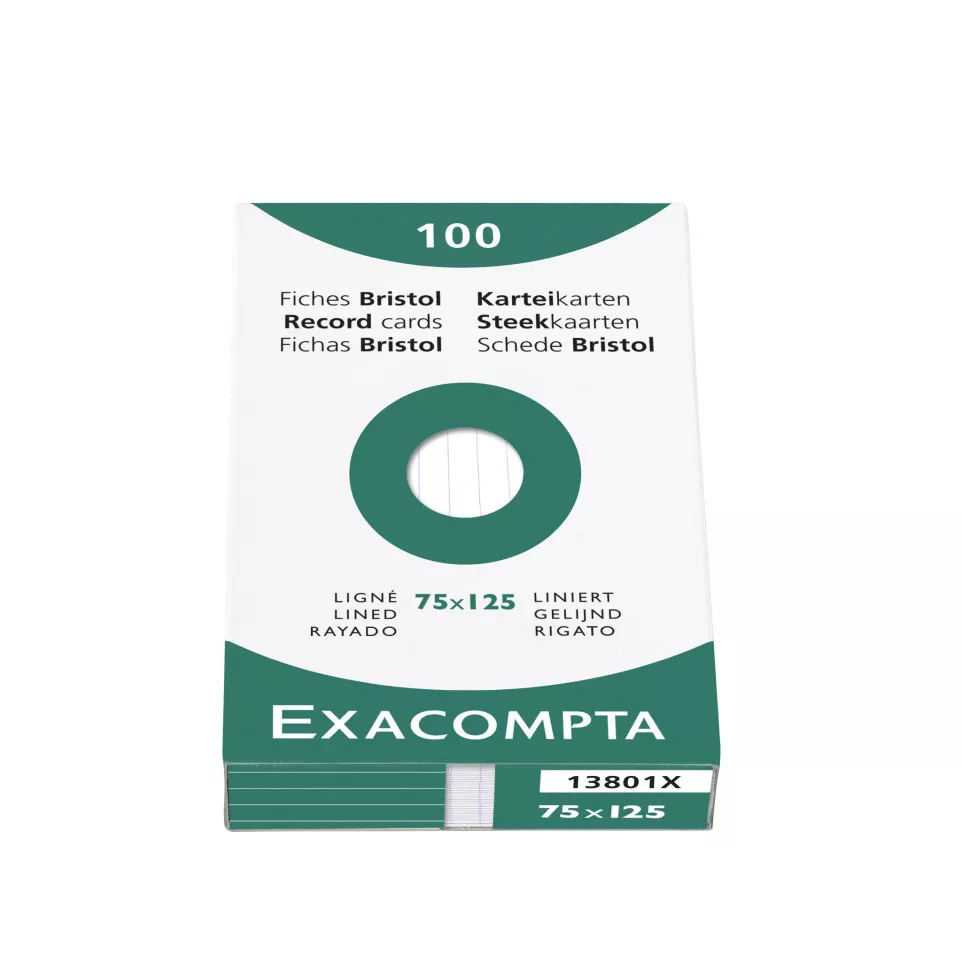 Exacompta Pack 100 Record Card...