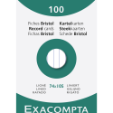Pk 100 Exa Record Cards A7 White Lined/ Pc.