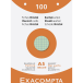 Étui de 100 fiches - bristol quadrillé 5x5 perforé 148x210mm/ Pce