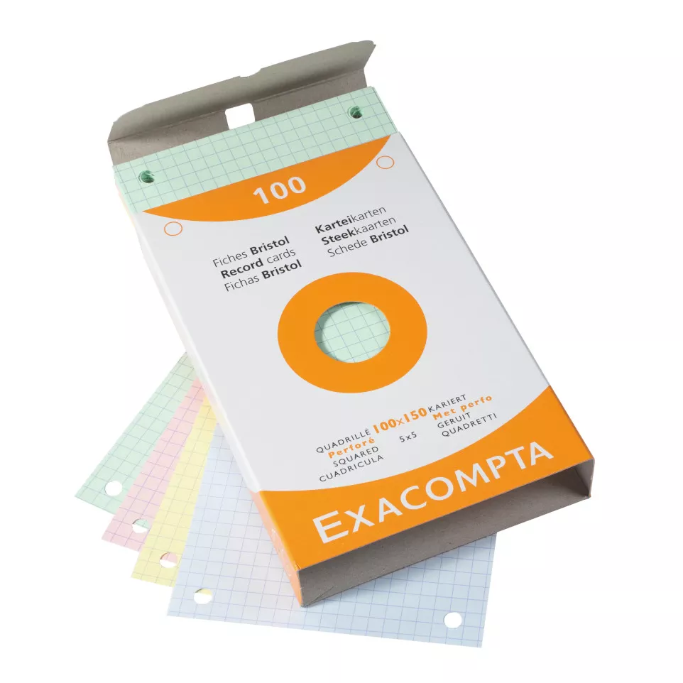 Pk 100 Exa Record Cards 100x150 5/5...
