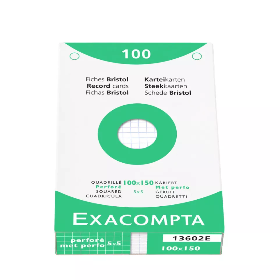 Pk 100 Exa Record Cards 100/150 Sq...