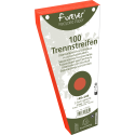 Paquet 100 fiches intercalaires trapézoïdales unies perforées Forever - 105x240mm/ Pce