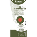 Paquet 100 fiches intercalaires trapézoïdales unies perforées Forever - 105x240mm/ Pce
