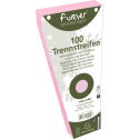 Paquet 100 fiches intercalaires trapézoïdales unies perforées Forever - 105x240mm/ Pce