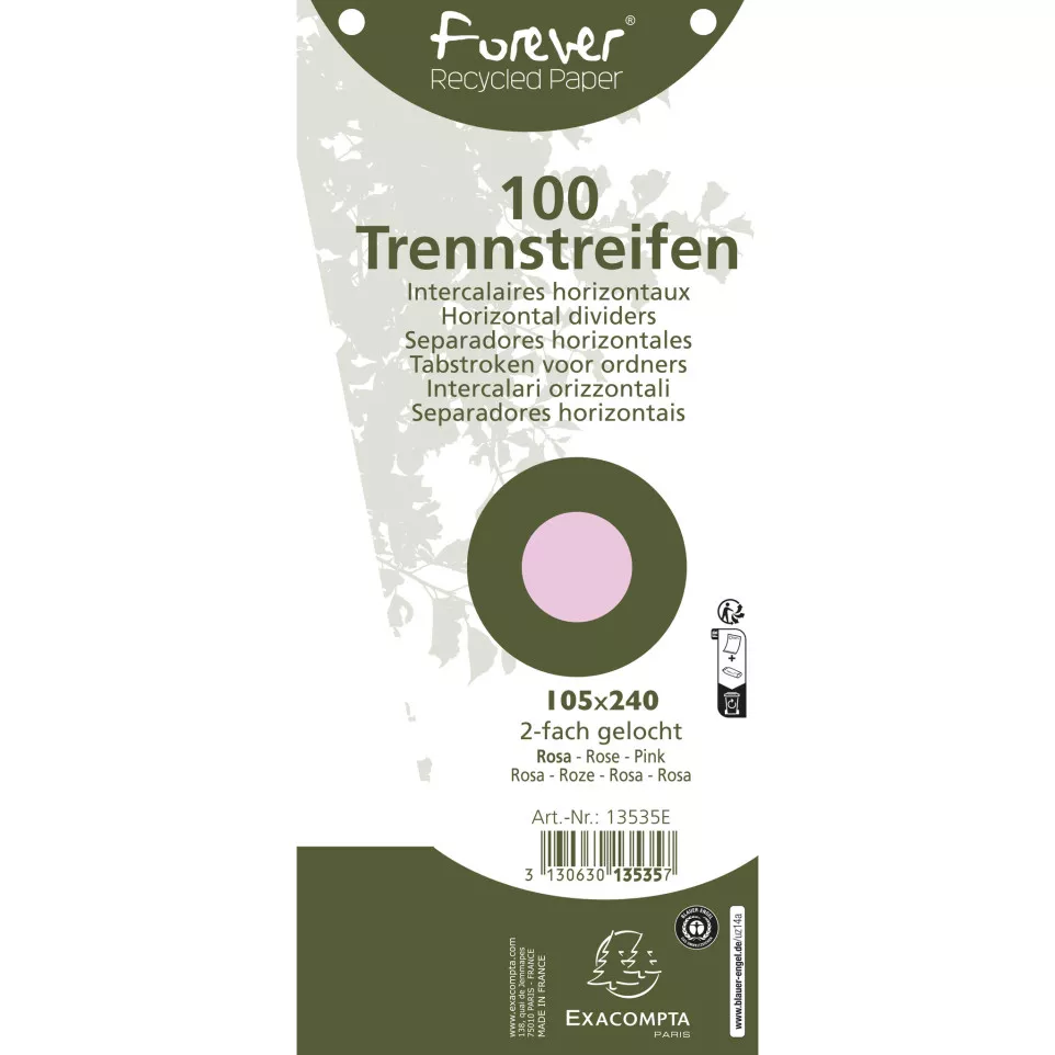 Paquet 100 fiches intercalaires...