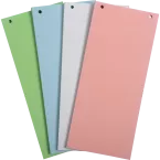 Paquet 100 fiches intercalaires horizontales unies perforées Forever - 105x240mm/ Pce