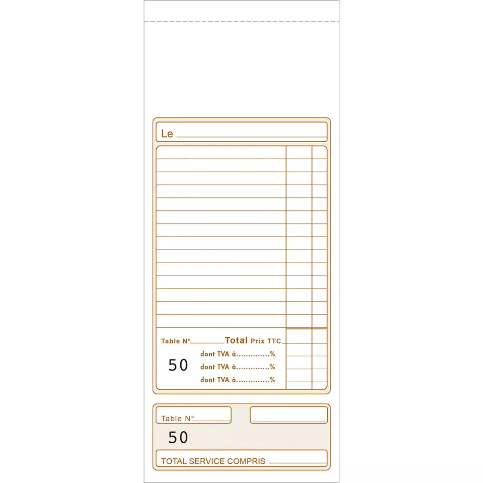 Rekeningblok 9x22,5c-m 50 gen.bl...