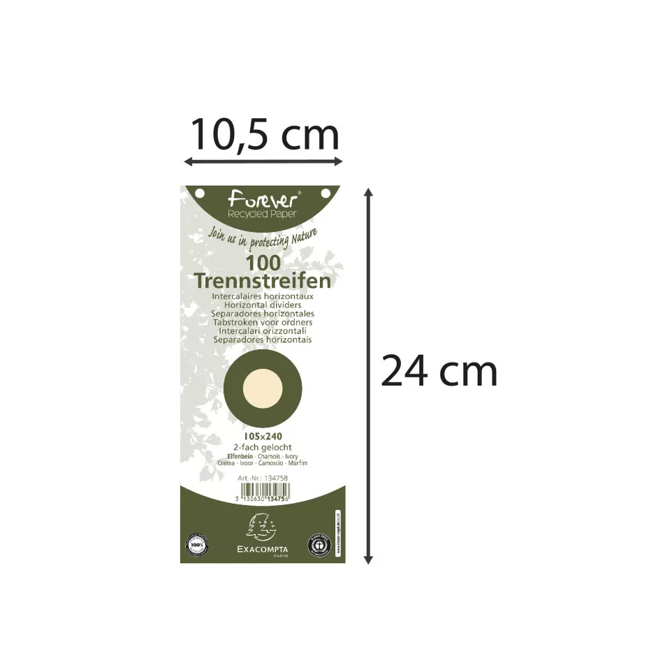 Pk 100 Filing Strips Forever 105x240...