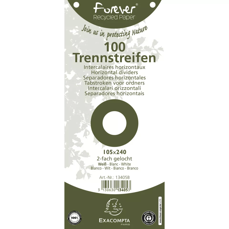 Paquet 100 fiches intercalaires...