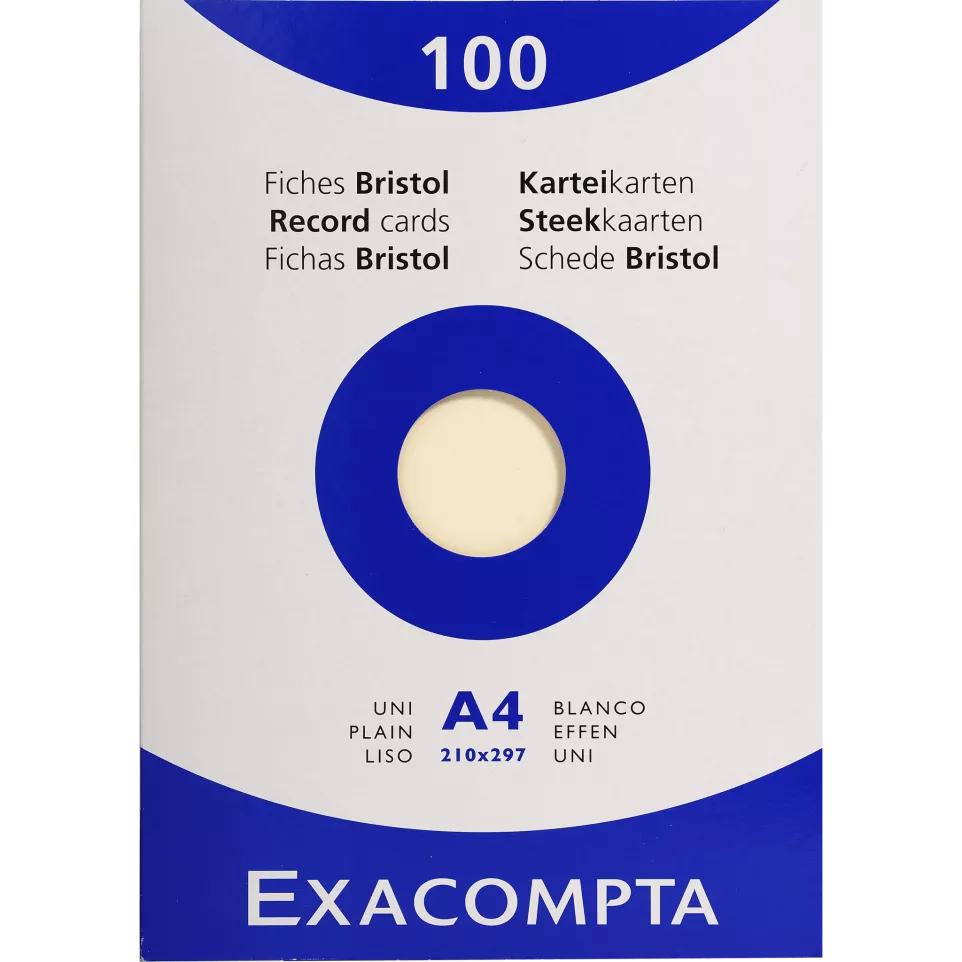 Record Cards Pack 100 Ivory 210X297...