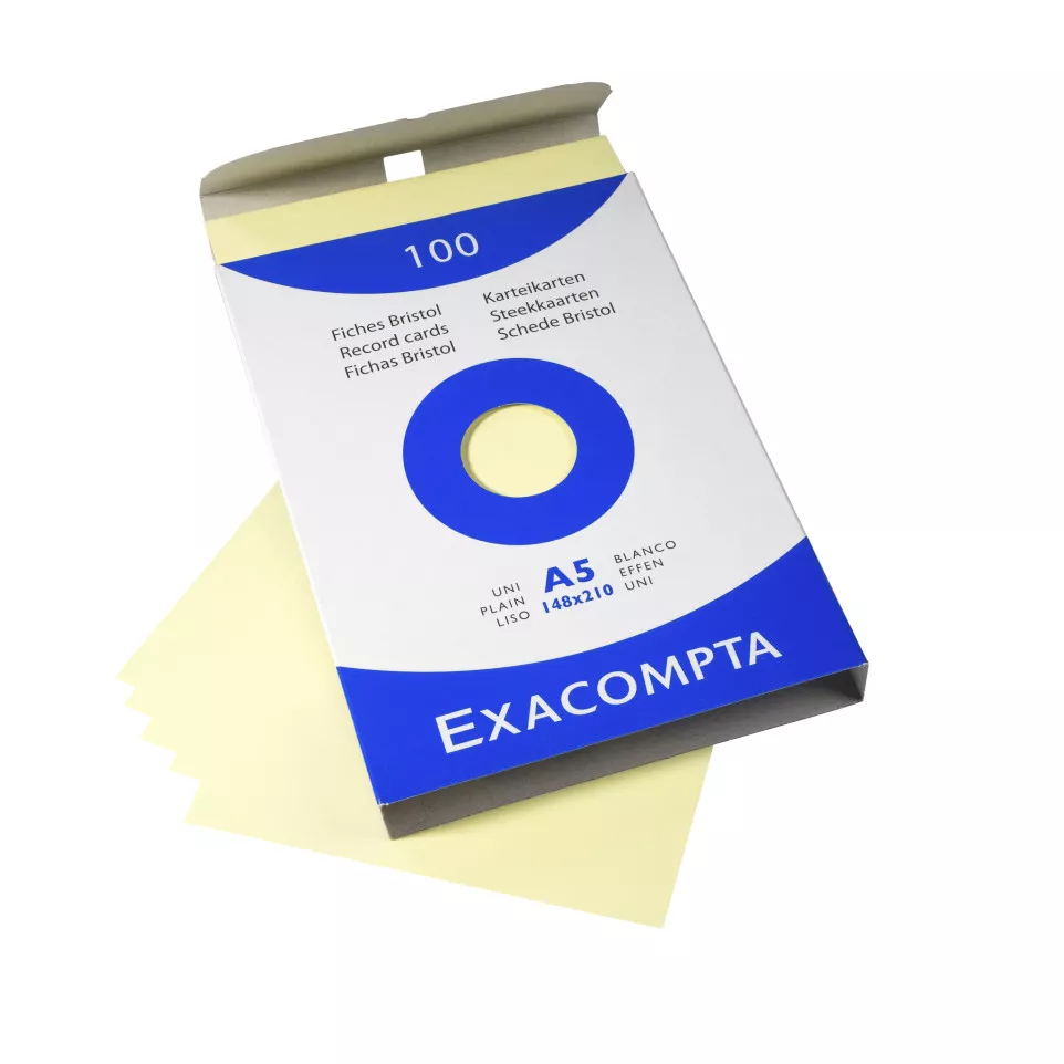 Exacompta, A5 record cards blank/ Pc.