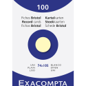 Étui de 100 fiches - bristol uni non perforé 74x105mm/ Pce