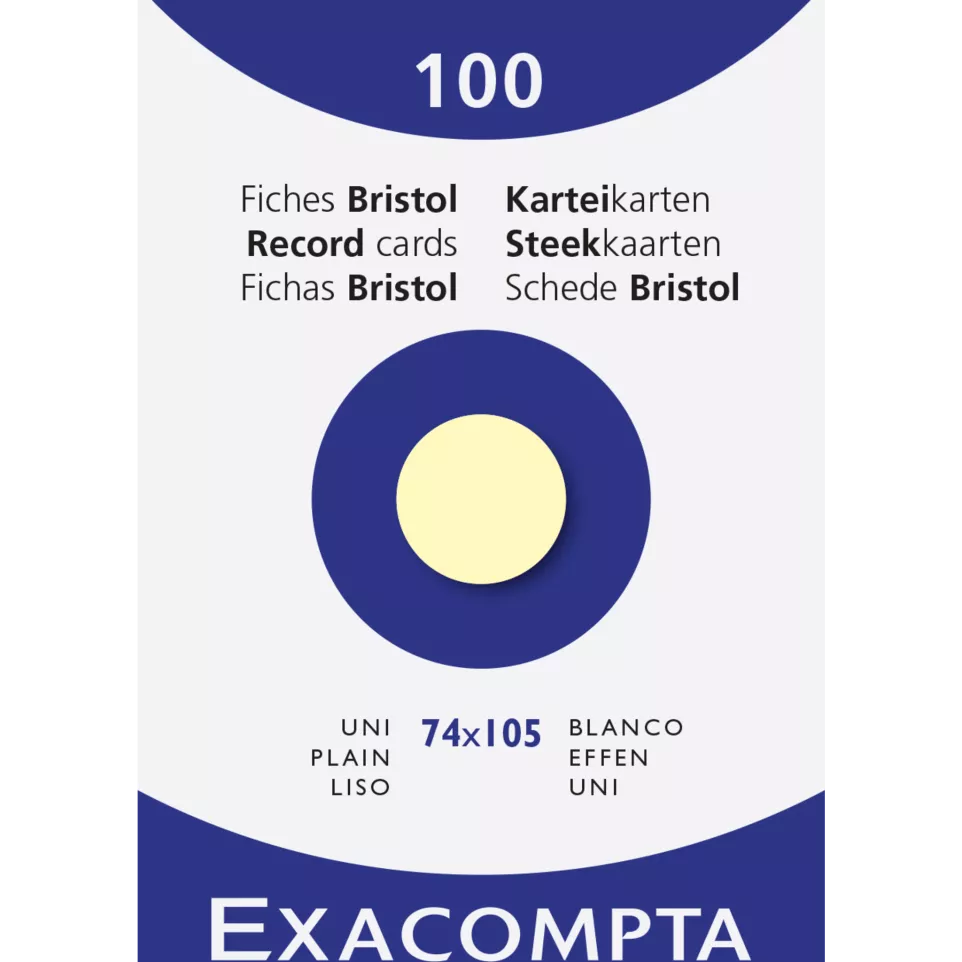Étui de 100 fiches - bristol uni non...
