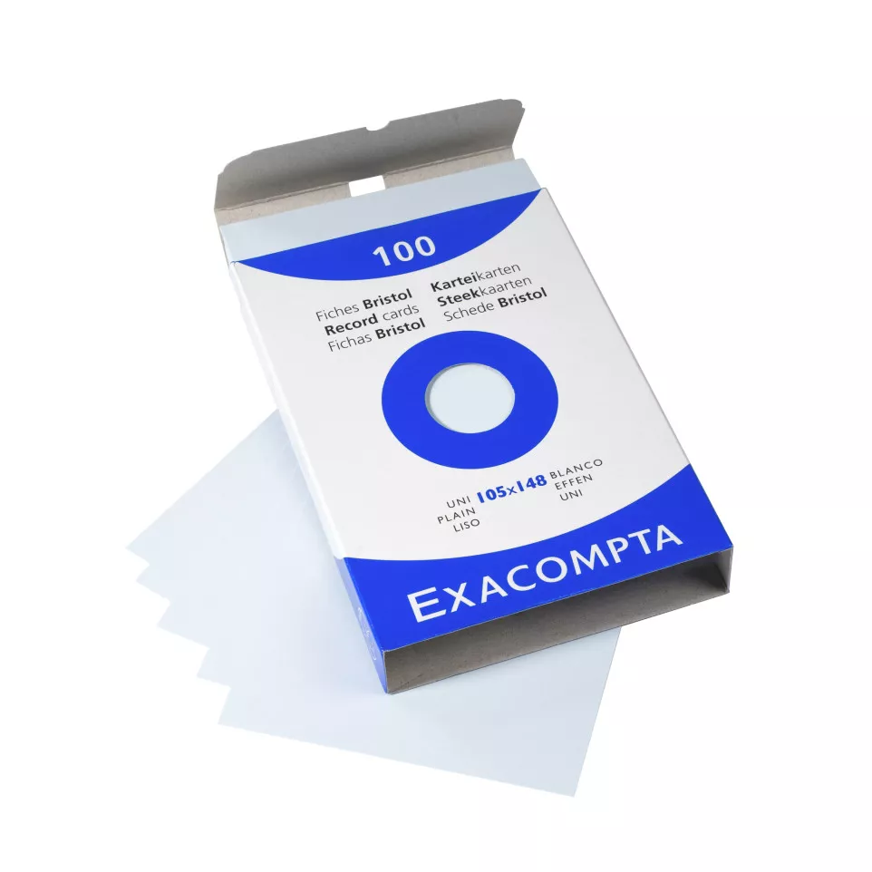 A6 record cards blue blank/ Pc.