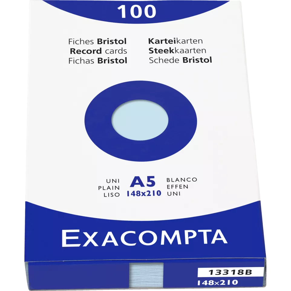 Exacompta, A5 record cards blank/ Pc.