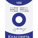 Pk 100 Exa Record Cards 105/148 White/ Pc.