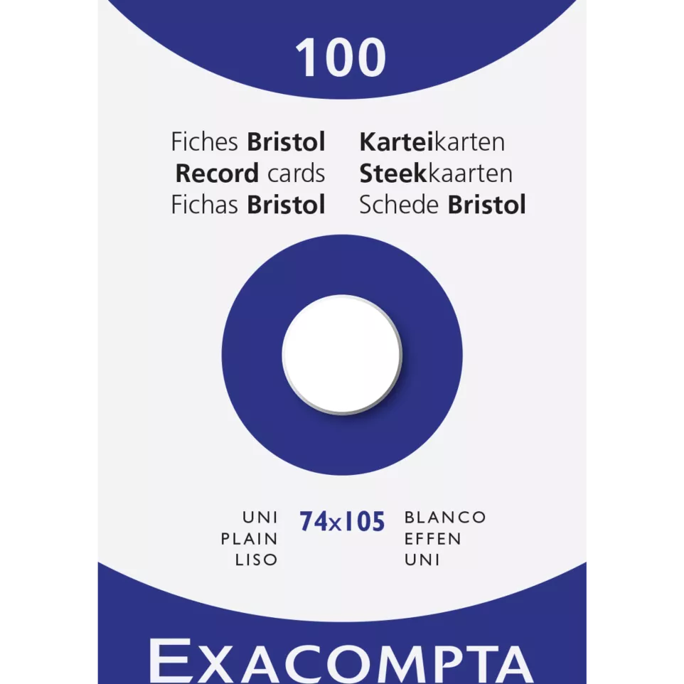 Étui de 100 fiches - bristol uni non...